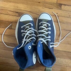 Converse Navy and White High-Tops